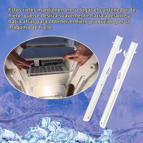 Vista 6 de Kit de repuesto para diapositivas de cubo de hielo Subzero - Izquierda 7014649, derecha 7014661