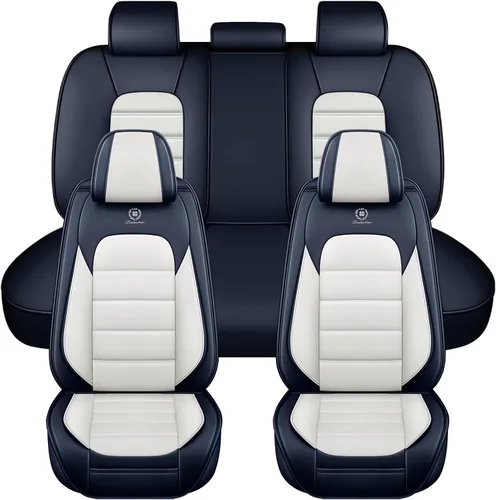 Vista 21 de Fundas de asiento para Chevrolet Chevy Aveo 2004-2011, funda de asiento de automóvil de piel sintética, compatible con bolsa de aire, protector