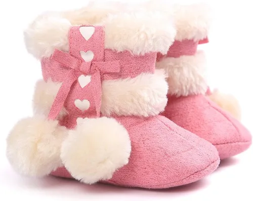 Vista 3 de Botas Estamico de invierno, con lazo, de nieve, de felpa, para niña