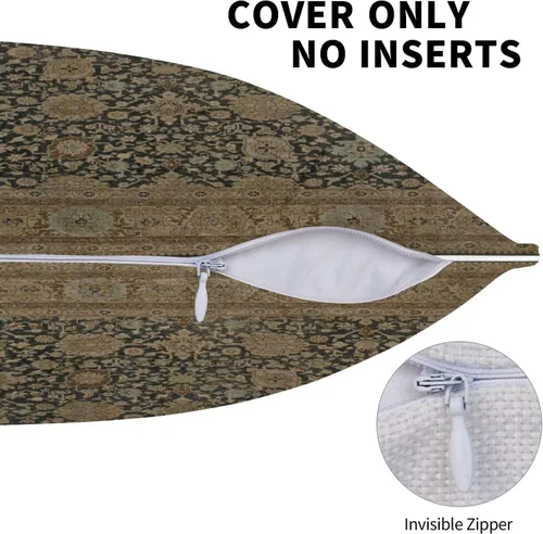Vista 5 de Fundas de almohada con estampado de alfombra persa antigua Tabriz, fundas de cojín modernas, fundas de almohada cuadradas decorativas para sofá