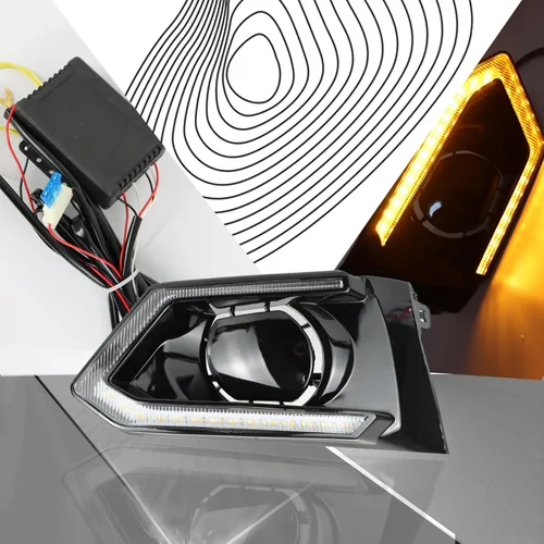 Vista 5 de Switchback - Luz antiniebla LED para parachoques delantero, DRL, color ámbar, señal de giro secuencial compatible con Nissan Altima 2019-2022