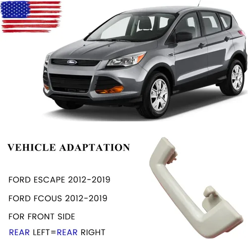 Vista 2 de Manija trasera de techo compatible con Ford Escape 2012-2019 Fcous 2012-2018 Reemplazar el mango interior con gancho