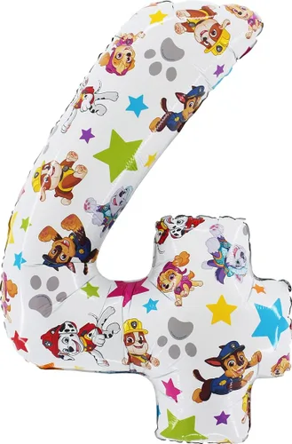 Vista 6 de Toyland® Globo de papel de aluminio con el número de la Patrulla Canina de 26 pulgadas, globos de fiesta para niños, número 1-6 disponible (número 1)