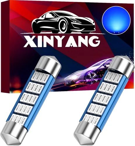 Vista 7 de XINYANG 2 piezas Bombilla LED festoon 578 para auto de 41mm 42mm 1.65 pulgadas, bombilla 211-2 extremadamente brillante, 20 chipsets SMD 4014, libre