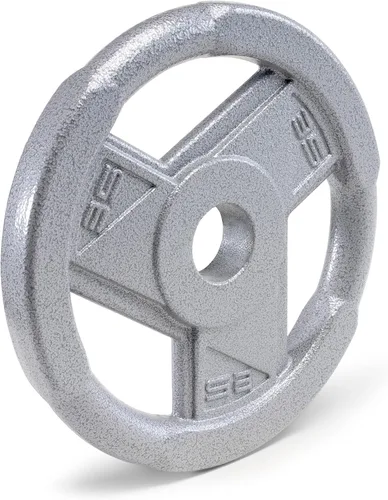 Vista 10 de Marcy Classic 2" Cast Iron Olympic Grip Plates for Strength Training and Weightlifting