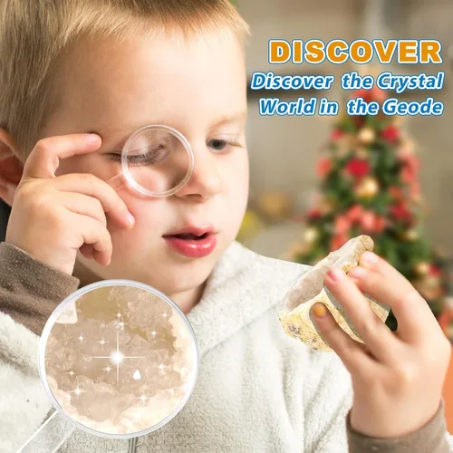 Vista 4 de Calendario de Adviento de cristal 2024 para adultos y niños, 24 días, piedras preciosas, geoda, pulsera de bricolaje, collar de cristal, colección