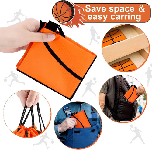 Vista 3 de 12 bolsas pequeñas deportivas con cordón para dulces para fiesta deporte con cordón para regalo regalos como se ve en las fotos Estilo de baloncesto