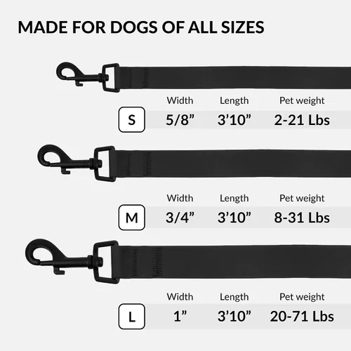 Vista 5 de CollarDirect Correa impermeable para perro, pequeña, mediana grande, duradera, para caminar, entrenamiento, correr, rosa, negro, azul, naranja