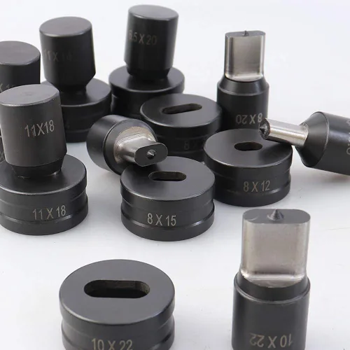 Vista 3 de 1 troquel de perforación ovalada hidráulica para punzonadora hidráulica CH-70 (0.197x0.787 in, troquel ovalado)