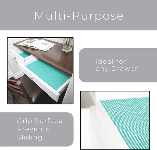 Vista 4 de Smart Design Classic Grip - Forro de estante no adhesivo para organización del hogar, agarre fuerte, antideslizante, fácil de limpiar, perfecto