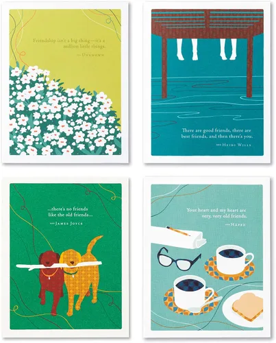 Vista 20 de Compendium Positively Green - Paquete de 4 tarjetas de aliento – Courage dear, heart (cuatro tarjetas en total, un diseño, con sobres)