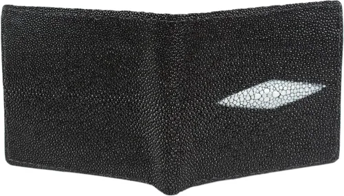 Vista 2 de Cartera de cuero bifold Stingray genuina