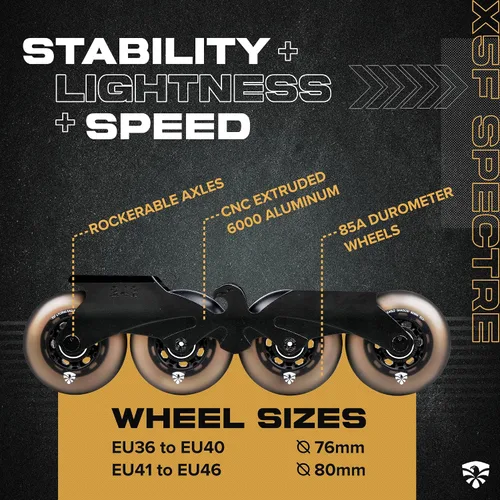 Vista 2 de Flying Eagle X5F Spectre y X5 Shrike Pro Freeskates - Patines en línea para adultos para hombres profesionales, patines para adultos, patines