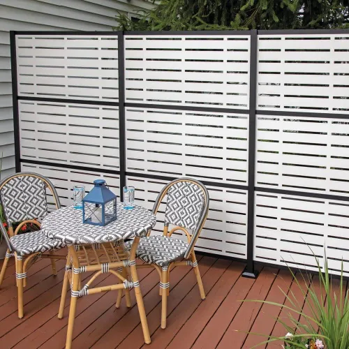 Vista 4 de Kit de extensión de poste de aluminio decorativo de aluminio negro mate de 2 x 4 pies