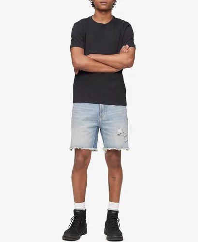 Vista 4 de Calvin Klein Camiseta de algodón liso con cuello redondo para hombre