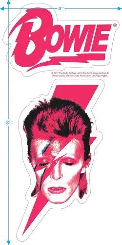 Vista 3 de Popfunk Clásico David Bowie Aladdin Sane álbum Art manga larga camiseta & pegatinas