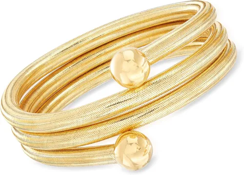 Vista 4 de Ross-Simons Collar de oro amarillo italiano de 18 quilates sobre plata de ley flexible 4 en 1, Plata esterlina, no conocido
