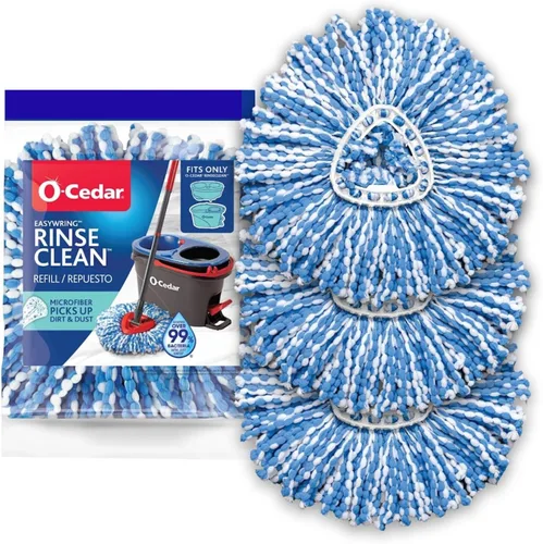 Vista 5 de O-Cedar Recambio de fregona giratoria de microfibra RinseClean, 1 unidad (Paquete de 2)
