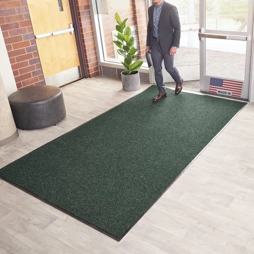 Vista 11 de Consolidated Plastics Tapete para secar con cepillo - Hecho en EE. UU., alfombra resistente para puerta comercial para entradas de Marrón