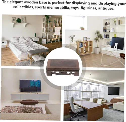 Vista 5 de Estante de madera para plantas de interior, estilo retro, soporte antiguo, estante para bonsái