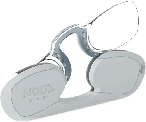 Vista 6 de NOOZ Armless Reading Glasses - Rectangular - Keychain Case - Featherlight - Unisex Negro
