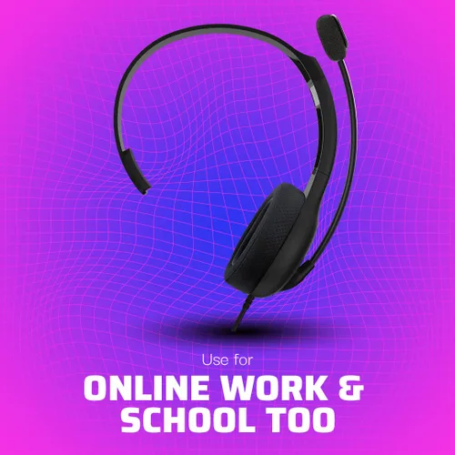 Vista 6 de PDP LVL30 Wired Headset with Single-Sided One Ear Headphone for PlayStation, PS4, PS5 - Mac, Tablet Compatible - Noise-Cancelling Mic - Lightweight