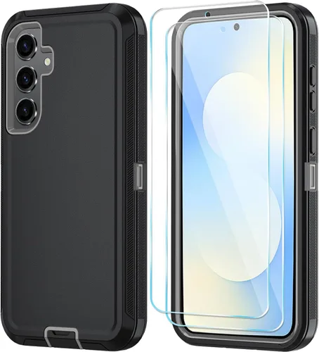 Vista 39 de ONOLA Funda para teléfono Samsung Galaxy S24 FE con protector de pantalla HD, funda para teléfono de servicio pesado resistente a golpes y caídas