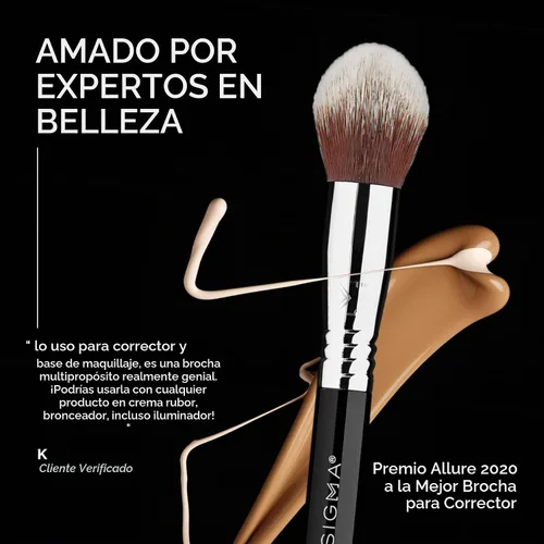 Vista 4 de Sigma Beauty F85 - Cepillo Kabuki de Aerógrafo (F79 - Cepillo Kabuki para Difuminar Corrector)
