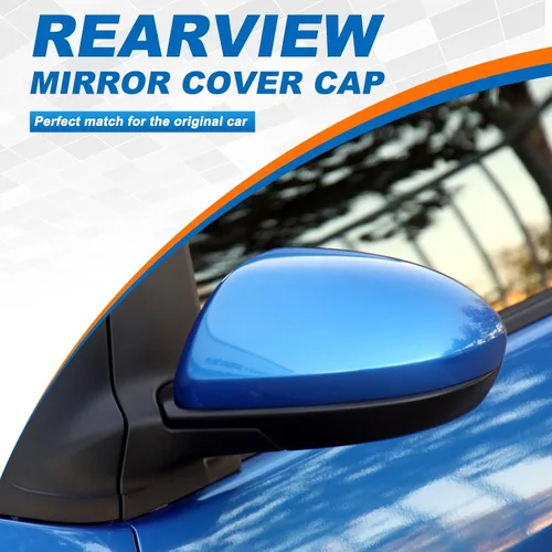 Vista 2 de Cubierta protectora de carcasa de espejo retrovisor de fibra de carbono para puerta, compatible con Mazda 2/3 2010-2013