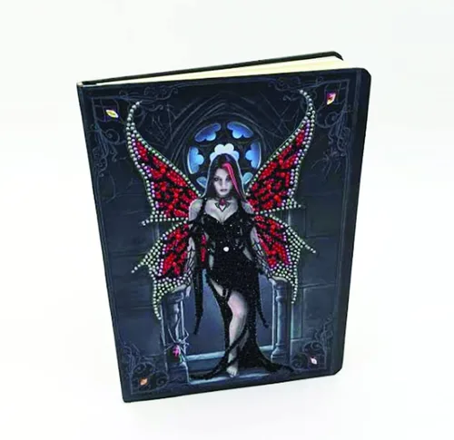 Vista 3 de Crystal Art Cuaderno Aracnafaria - Crea una cubierta brillante para cuaderno con cristales - para edades de 8 años en adelante