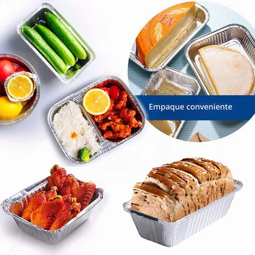 Vista 8 de Waytiffer (Paquete de 50) Mini Moldes para Pan de 1 Libra de Servicio Pesado Desechables de Papel de Aluminio Moldes para Pan Tamaño Estándar 6" X