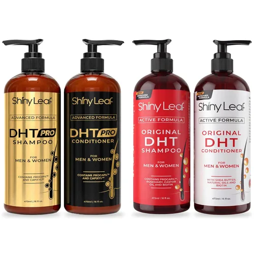 Vista 11 de DHT Blocker Champú y acondicionador - Para mujeres y hombres, fabricado en Estados Unidos, tratamiento contra la caída del cabello, con biotina