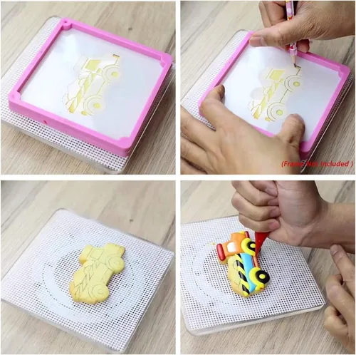 Vista 5 de Cortadores de galletas de transporte/vehículos con plantillas de galletas a juego, juego de 16-8 cortadores de galletas y 8 plantillas, incluye