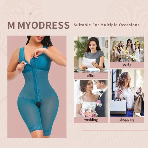Vista 4 de M MYODRESS Fajas Colombianas - Modeladora de cuerpo completo para mujer