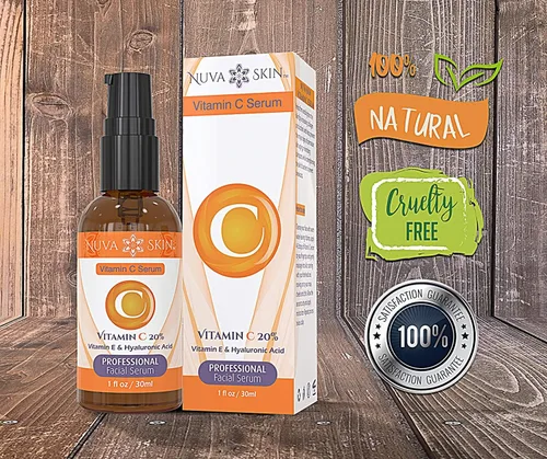 Vista 6 de Suero de vitamina C para la cara, suero facial Vitamina C y ácido hialurónico, suero antienvejecimiento, suero iluminador, suero facial iluminador