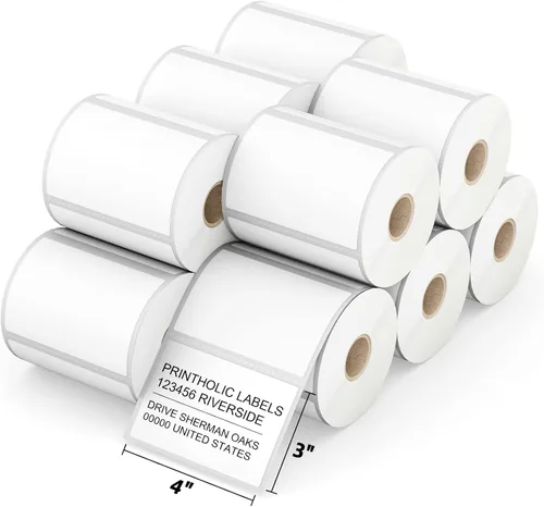 Vista 9 de Etiquetas térmicas de código de barras/SKU de 2 x 1 pulgada, 12 rollos - 1300/rollo, núcleo de 1 pulgada Fit for Rollo/Zebra Label Printers