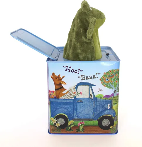 Vista 3 de YOTTOY Little Blue Truck Collection Little Blue Truck Jack-in-The-Box - Juguete de peluche infantil con música, 5.5 x 5.5 x 5.5 pulgadas