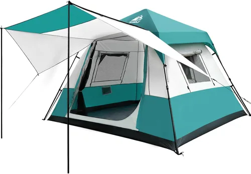 Vista 7 de Hewolf Instant Tent for 4-6 Person Camping, Waterproof Easy Pop Up Tent Sets Up in 60 Seconds for Family Outdoor Hiking & Backpacking with Carry Bag