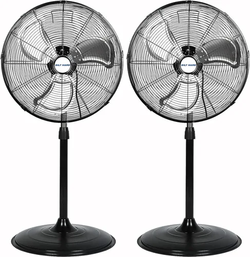 Vista 9 de BILT HARD - Ventilador de pie industrial de metal, resistente, de alta velocidad, oscilante, aspas de aluminio, 3 velocidades y certificado UL