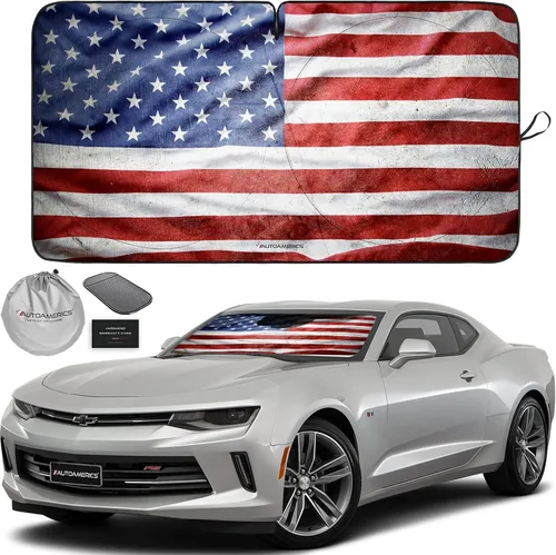 Vista 34 de Parasol de Parabrisas de Una Pieza - Parasol Cromado Líquido Plegable para Ventana Delantera de Auto para Carros SUV Camión - Protector Visor