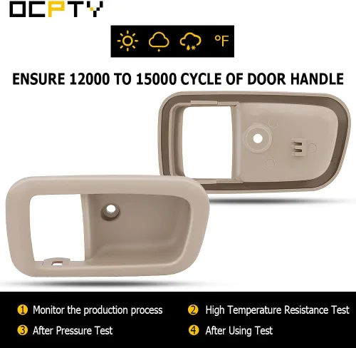 Vista 5 de OCPTY Manijas interiores y traseras del conductor izquierdo del pasajero del lado derecho de repuesto para Toyota Tundra 2000-2006 para Toyota
