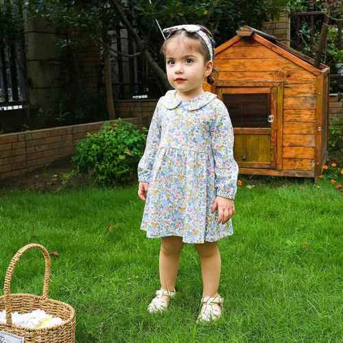 Vista 131 de pureborn Vestido de bebé niña 0-24 meses