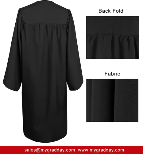 Vista 4 de MyGradDay Batas unisex mate para vestido de graduación, bata de coro para iglesia, bata de púlpito y disfraz de pastor y juez