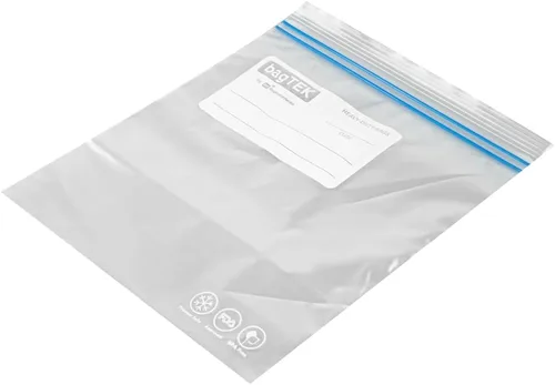 Vista 12 de Restaurantware Bag Tek - Bolsas con cremallera para congelador de 1 cuarto de galón, 25 bolsas desechables con cremallera, bolsas de plástico