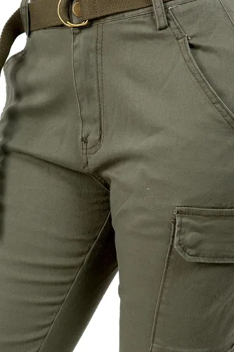 Vista 4 de TwiinSisters - Pantalones de deporte para mujer con cinturón a juego, talla S a 3X
