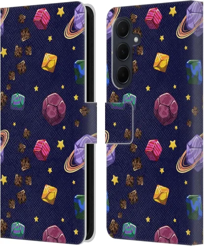 Vista 156 de Head Case Designs Officially Licensed Carla Morrow Colorful Space Dice Patterns Leather Wallet Case Compatible with Samsung Galaxy A07 4G