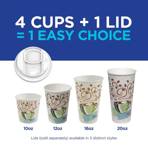 Vista 6 de Dixie PerfecTouch Taza de café caliente de papel aislante de 12 onzas por GP PRO (Georgia-Pacific), Coffee Haze, 5342CDSBP, 160 tazas por caja