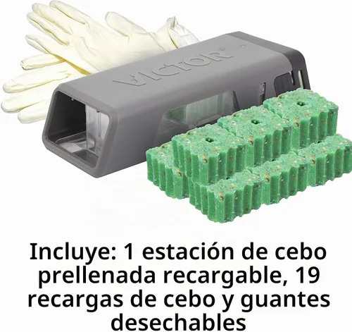 Vista 7 de Victor Fast-Kill Brand - Estación de cebo de veneno recargable para ratón, 20 cebos, diseño de doble entrada, M923