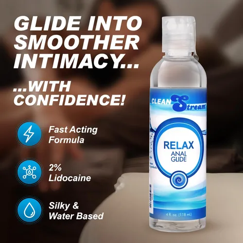 Vista 2 de Cleanstream Relax - Lubricante a base de agua, sin perfume, sin fragancia, 4 onzas