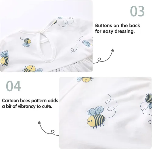 Vista 146 de pureborn Vestido de bebé niña 0-24 meses